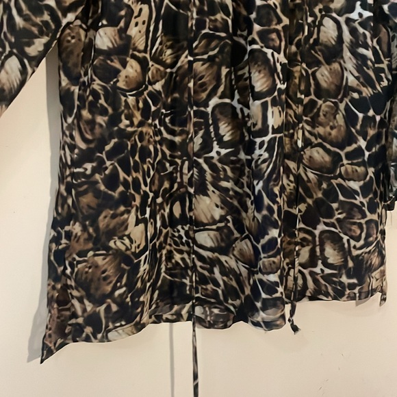 Victoria’s Secret Sheer Animal Print Swimsuit Coverup Blouse Size Small - Picture 7 of 15